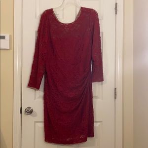 Ralph Lauren red lace dress